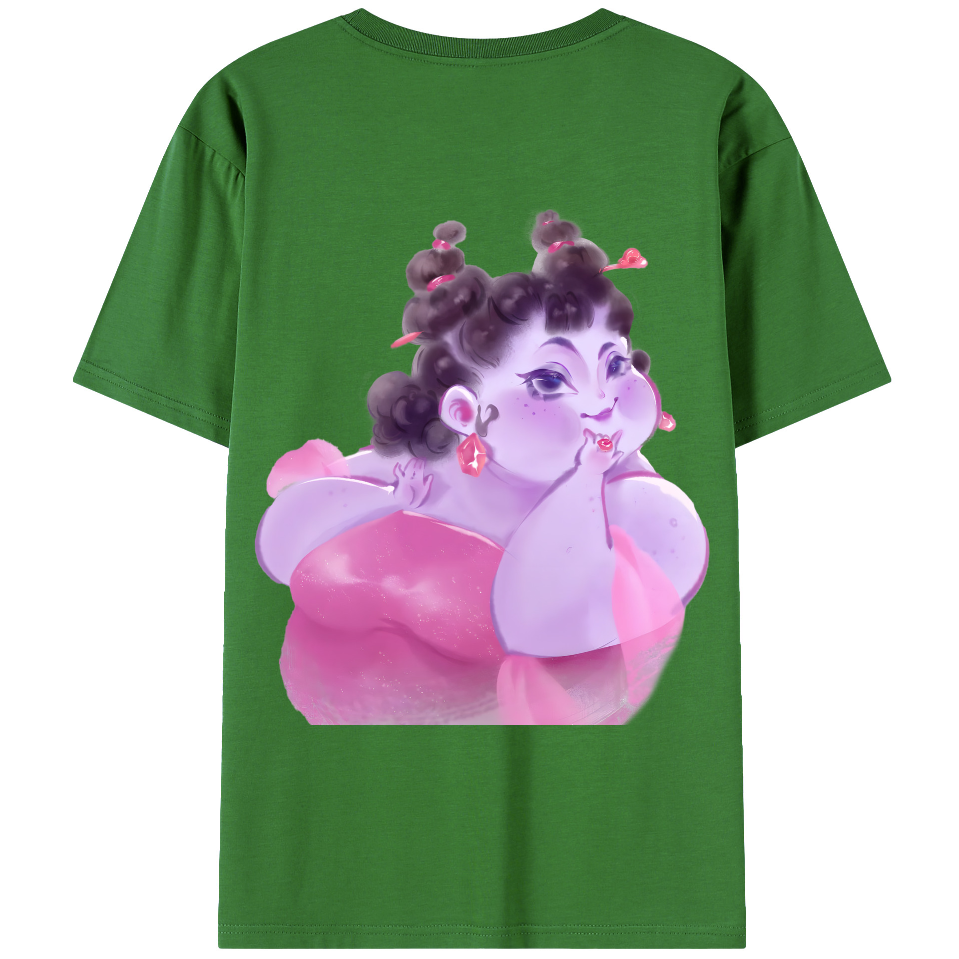 （画像用） Ne Zha 2 ナタ 魔童の大暴れ レディース半袖Tシャツ(バックプリント)
